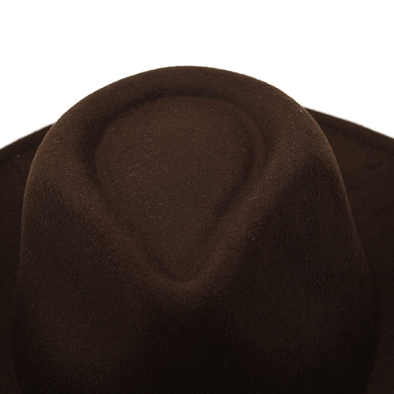 Multicolor Bull Head Western Cowboy Hat Fur Jazz Topper