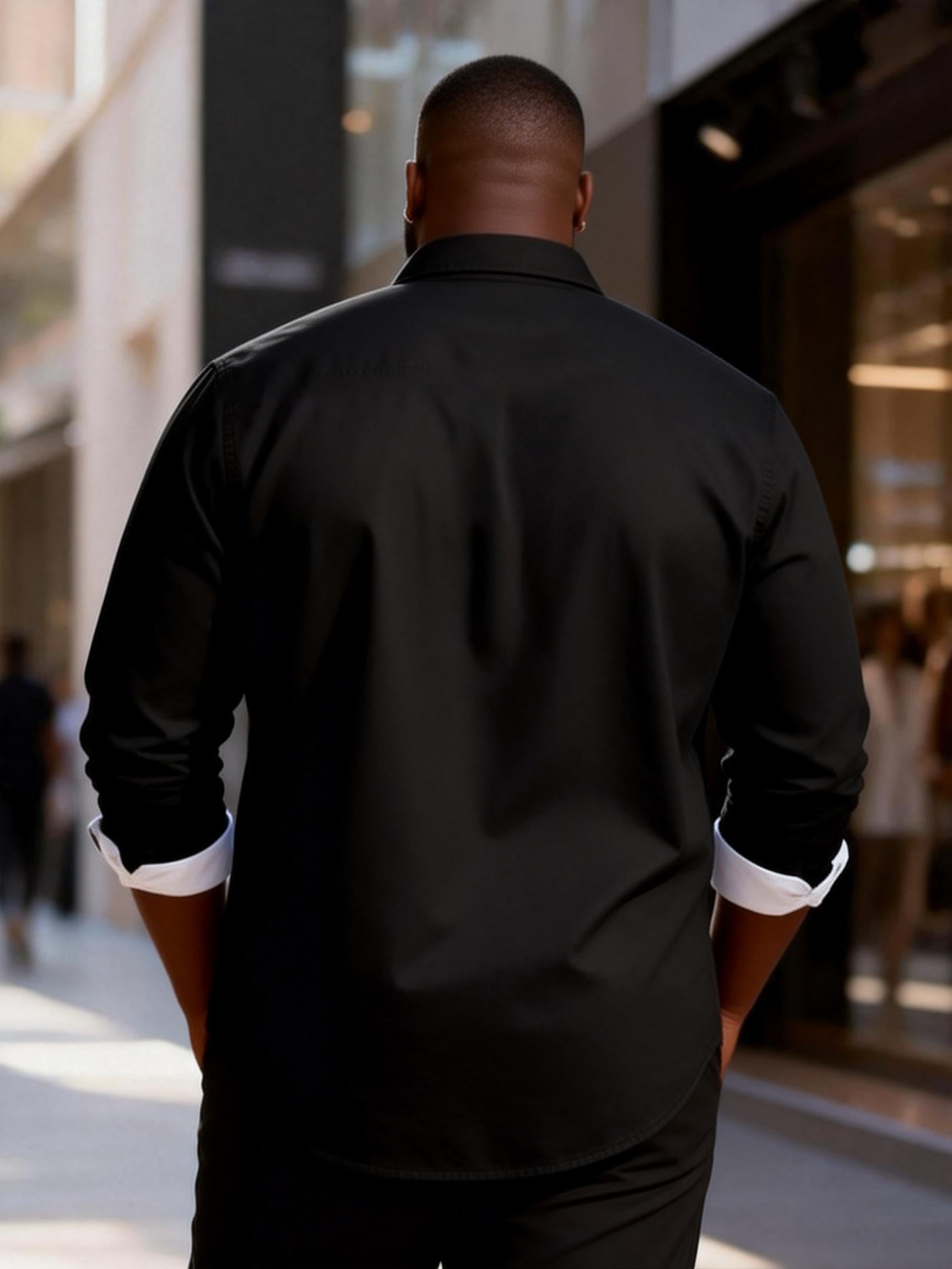 Big & Tall Men's United States 250 Anniversary Flag Gradient Print Long Sleeve Shirt