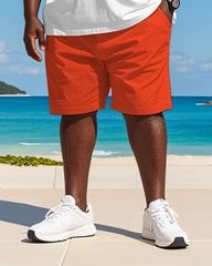 Men's Plus Size Hawaiian Gradient Life So Is Beautiful Letter Print Short Sleeve T-Shirt Shorts Suit