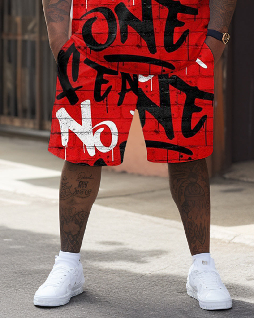 Street Hip Hop Alphabet Print Large Men's Set