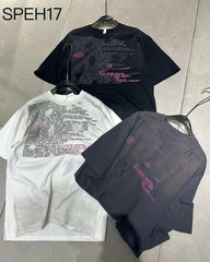 L-3XL Street Fashion Letter Rough Crewneck T-Shirt