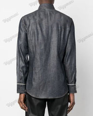 Men's Plus Size Wheat Ears Causal Long Sleeve Shirt