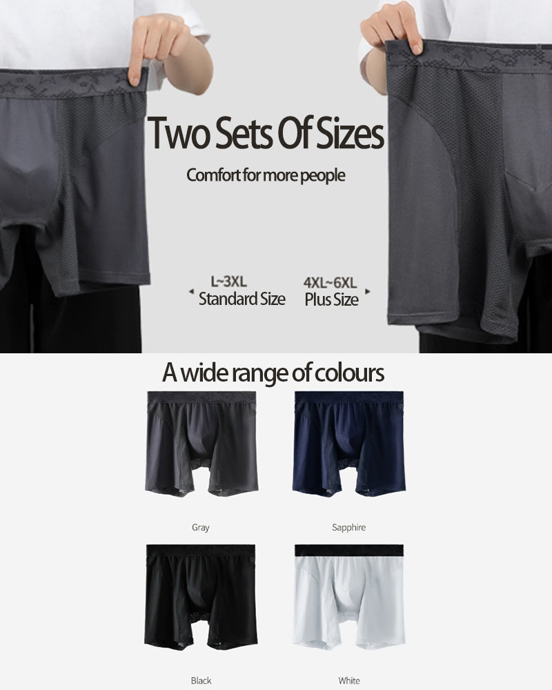 L-6XL Big & Tall Men's Boxer Anti-wear Leg Long Sports Underwear