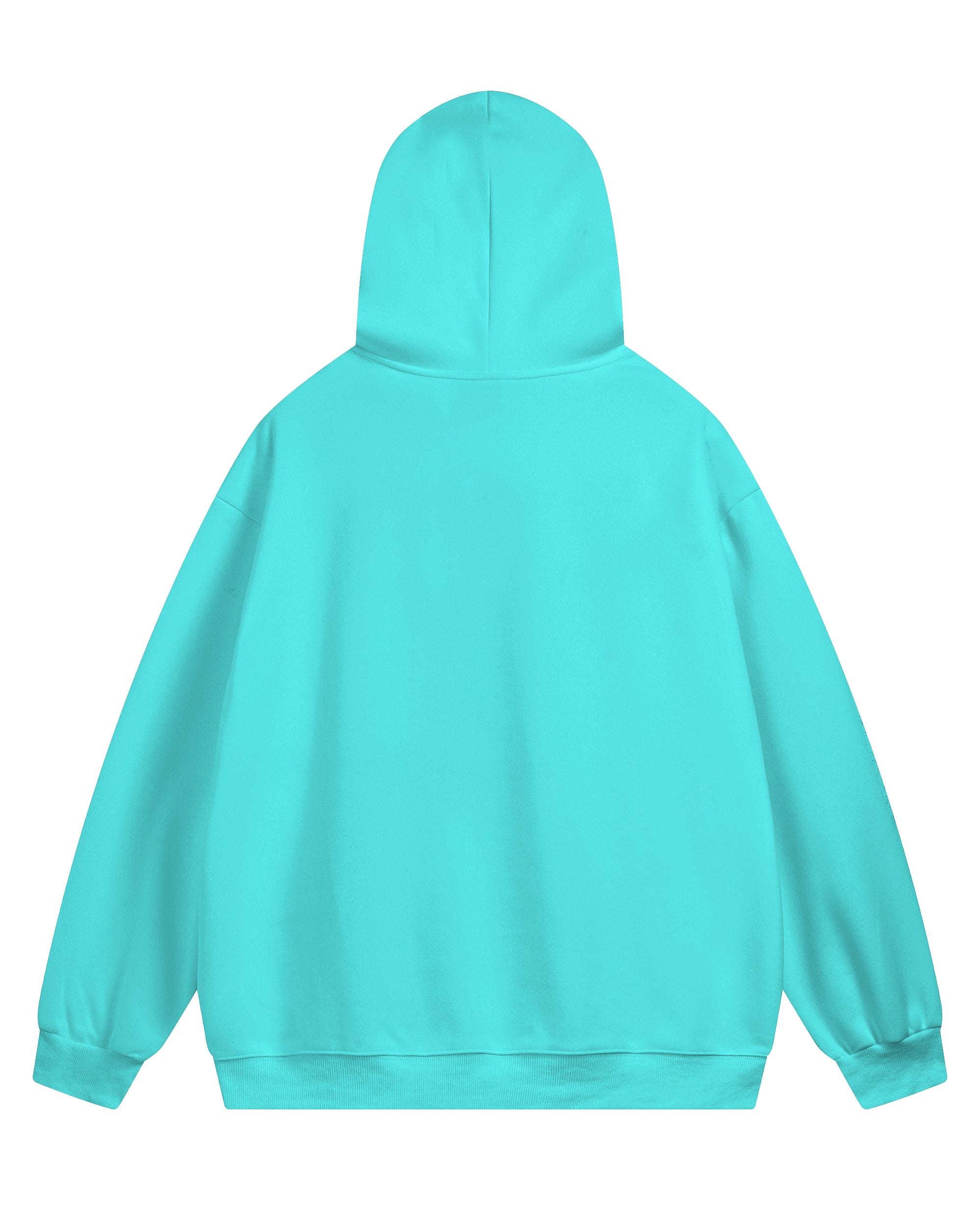 Men's Big and Tall Casual Hip Hop Blue Pink Skull Hoodie Two-Piece Set