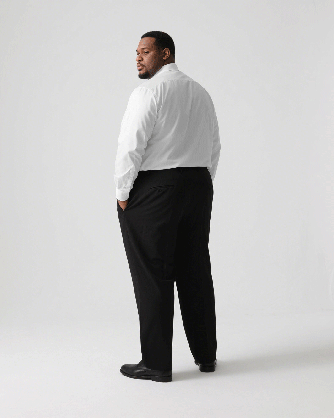 Men's Plus Size Business White Colorblock Striped Print Long Sleeve Shirt Trousers Suit