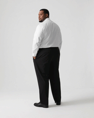 Men's Plus Size Business White Colorblock Striped Print Long Sleeve Shirt Trousers Suit