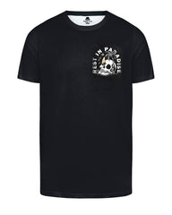 Men's Plus Size Black Back Printed Holiday Hawaiian Round Neck Short Sleeve T-Shirt
