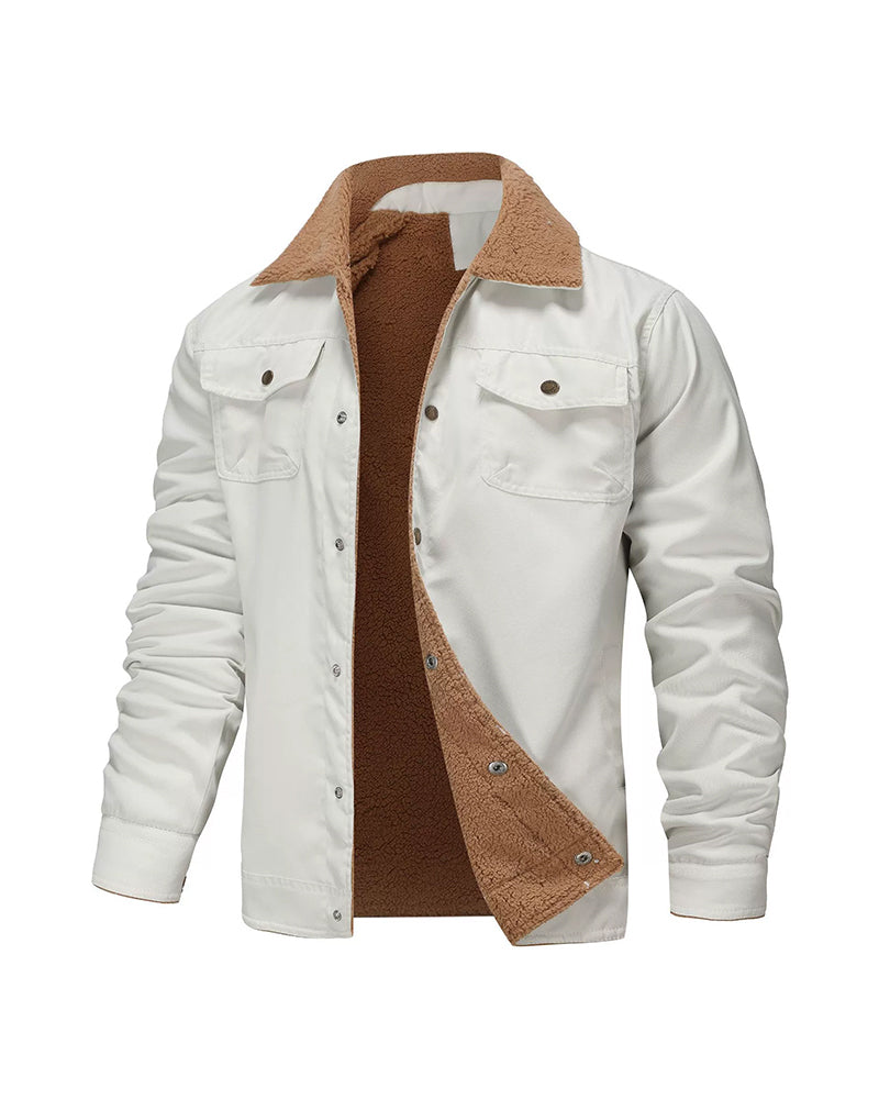 Big & Tall Men's Velvet Cuswork Casual Jacket S-5XL