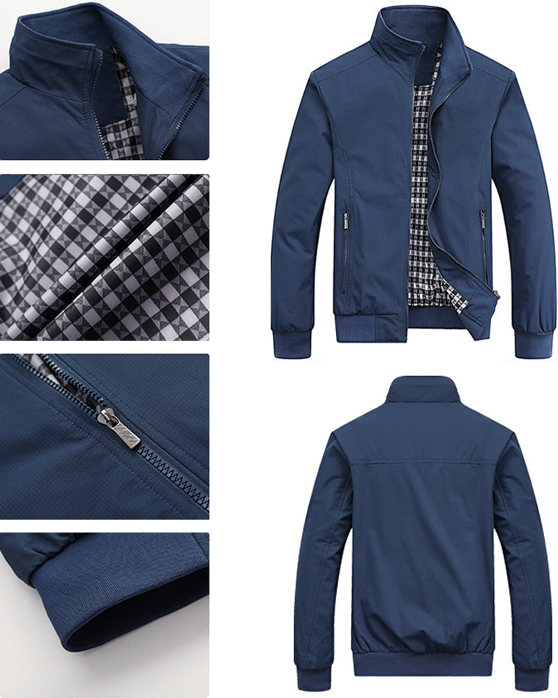 Big & Tall Men's Aviator Zip Jacket Coat M-6XL