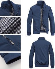 Big & Tall Men's Aviator Zip Jacket Coat M-6XL