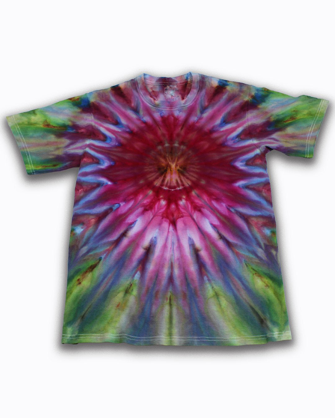 Men's Plus Size Warrior Outbreak Tie-Dye Crewneck T-Shirt Shorts Suit