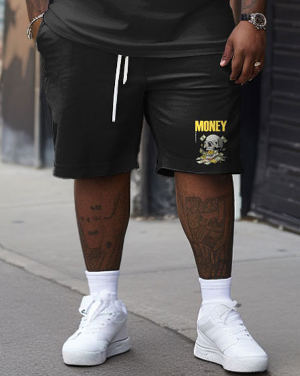 Street Casual Skull Letter Print Large Men's Suit