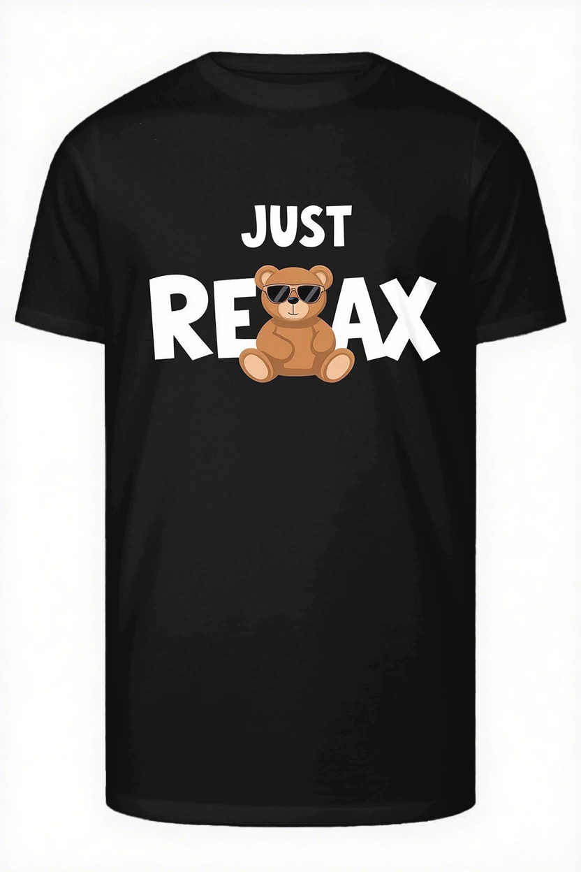 JUST RELAX Slogan T-shirt 2-Piece Set