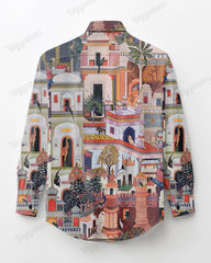 Castle World Cotton Long Sleeve Shirt Men's Plus Size