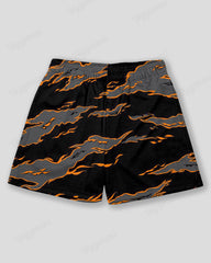 Plus Size Men's Purple Camouflage Graffiti Print Sports Mesh Quick Dry Shorts