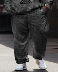 Big Guy's 2 Piece Tracksuit Hip Hop Poker Hoodie and Pants Set