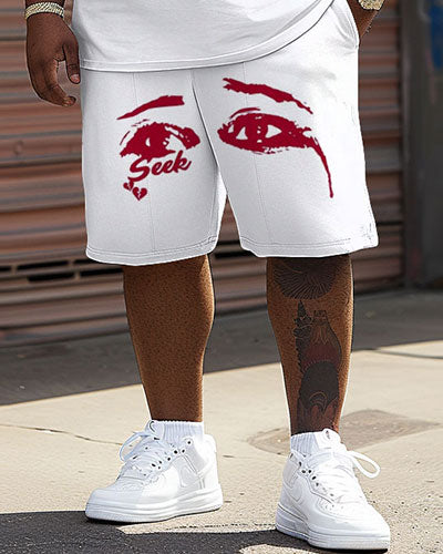 Street Casual Art Eye Print Large Men's Set