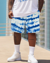 Contrast Tie Dyed Banner Personalized Printed Large Men's Set