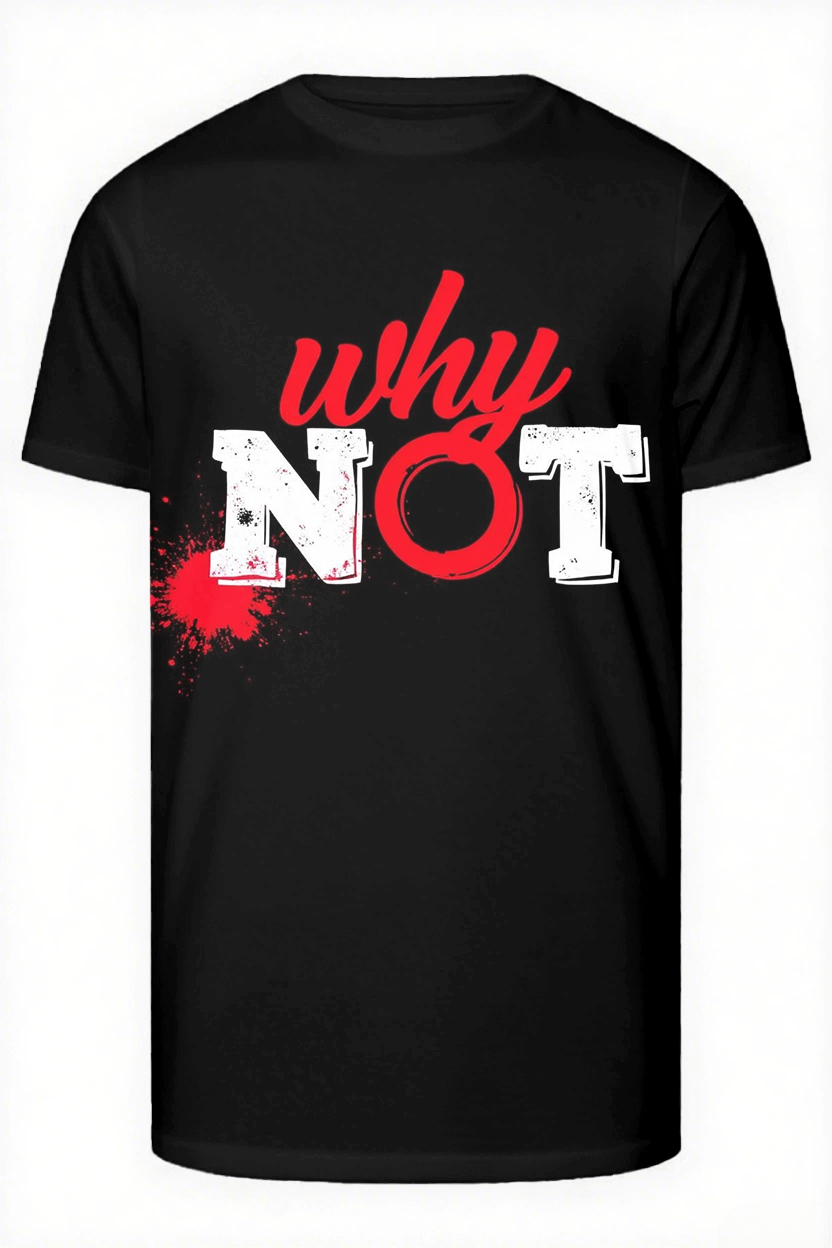 WHY NOT Slogan T-shirt & Shorts Set