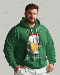Couple Big & Tall Fashion Casual Christmas Special Print Hoodie Set
