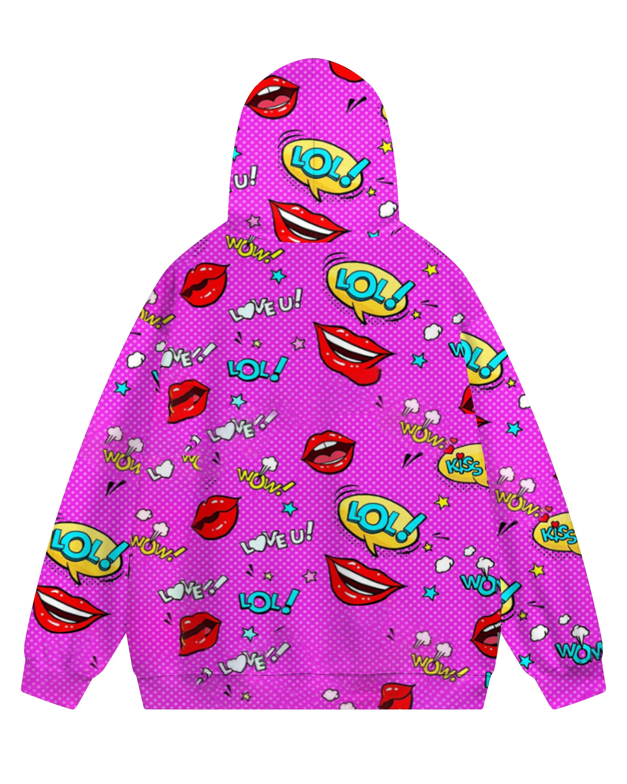 Women's Plus Size Pink Queen Makeup Hoodie Set (Pack of 2)