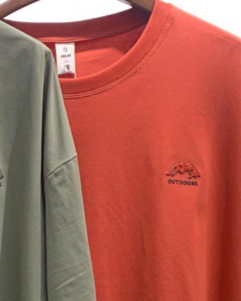 7XL-10XL Big & Tall Men's Daily Casual Letter Mountain Embroidered Cotton Round Neck Short Sleeve T-Shirt 7XL-10XL