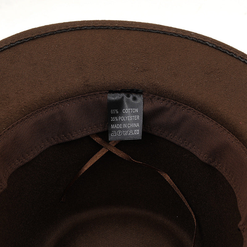 Multicolor Bull Head Western Cowboy Hat Fur Jazz Topper
