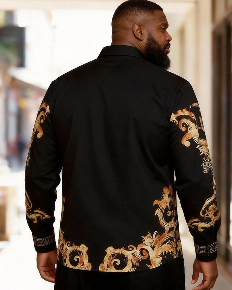 Big & Tall Men's Baroque Long Sleeve Shirt