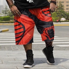 Men’s Big & Tall Sports Casual Trendy Geometric Shorts