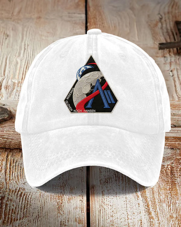 Artemis II Mission Print Sunshade Baseball Cap Outdoor Duck Tongue Hat