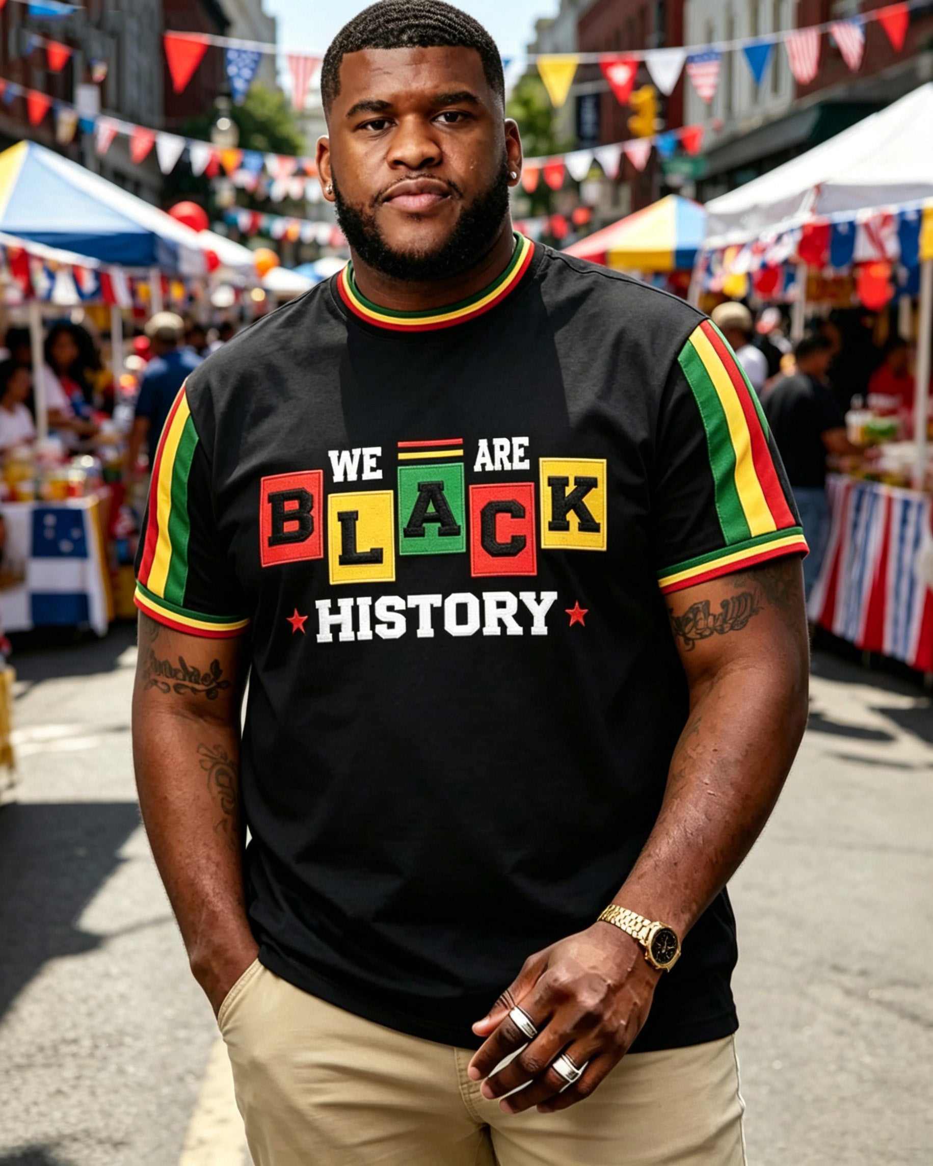 Big & Tall Men's Black Lives Matter Print Crewneck Short Sleeve T-Shirt