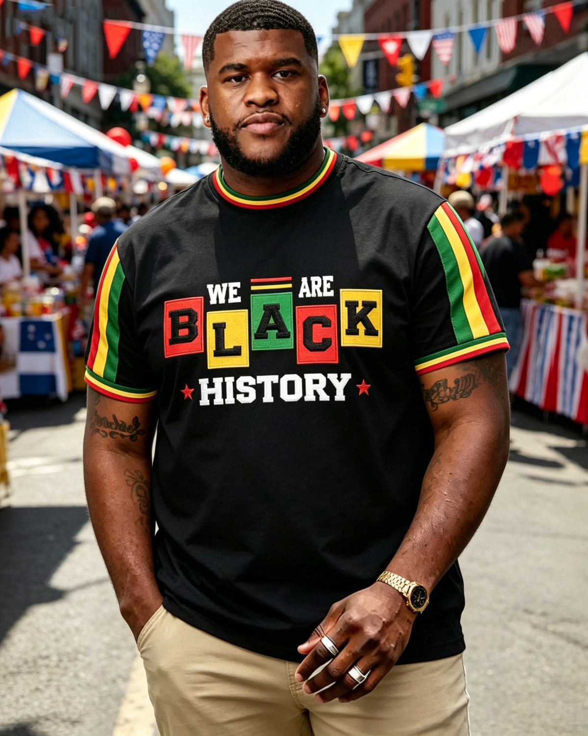 Big & Tall Men's Black Lives Matter Print Crewneck Short Sleeve T-Shirt