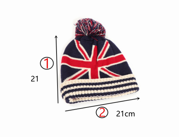 Rice Flag Star Striped Knitted Hat For Men And Women