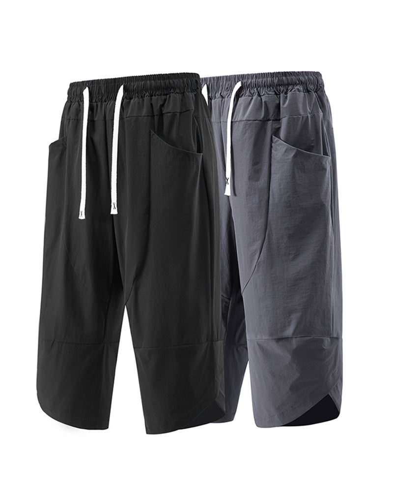 5XL-11XL Quick-drying Cropped Pants With Extra Fat And Loose