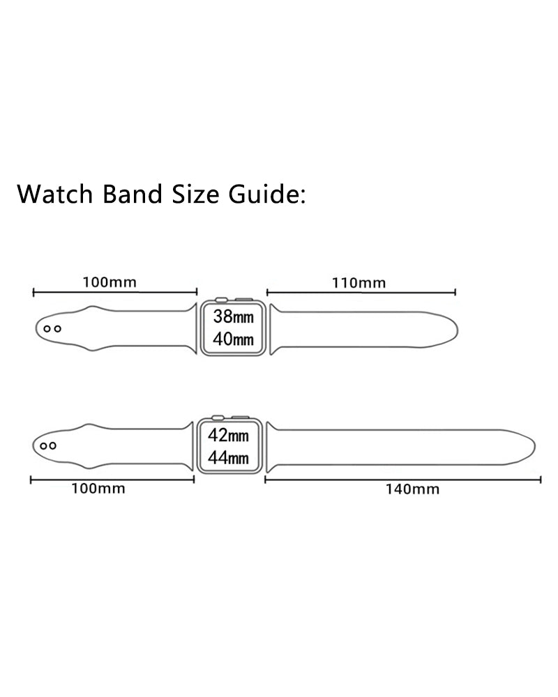 For Apple Watch Silicone Printing Cute Strap, Iwatch5,6,7,8,9,10,S11