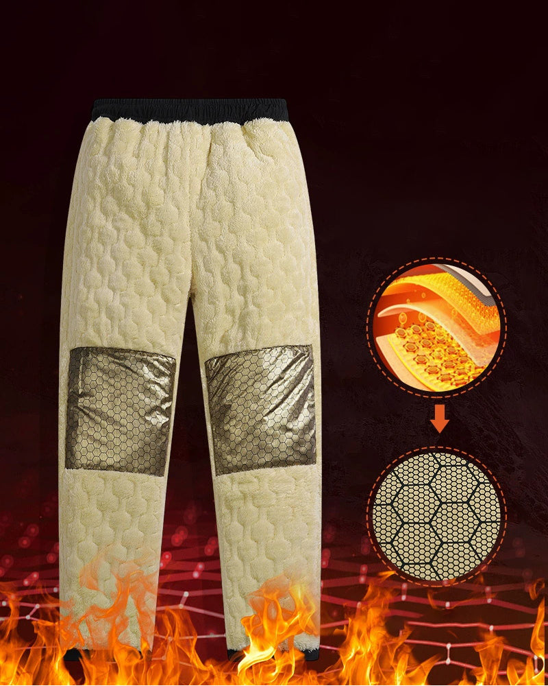 Big & Tall Men's Graphene Knee Pads Thickened Windproof Warm Pants M-5XL