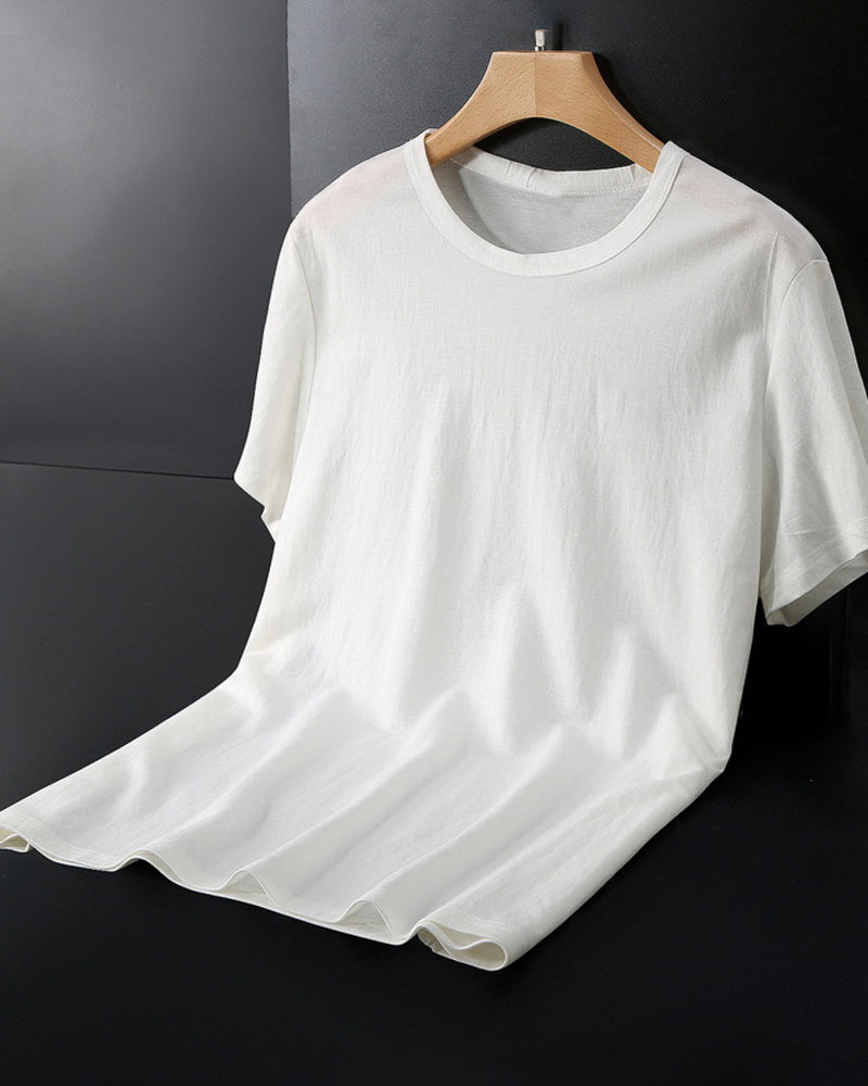 L-10XL Plus Fertilizer Increase Cotton And Linen T-shirt