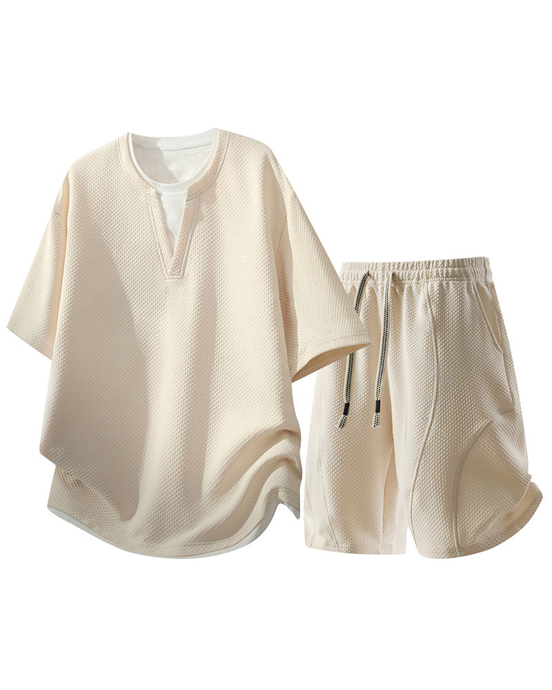 M-8XL Men's Plus Size Two-piece Sports Suit