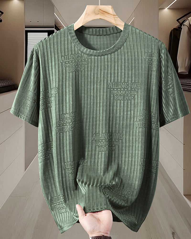 5XL-11XL Plus Extra Large Number Dark Pattern Letter Short Sleeve