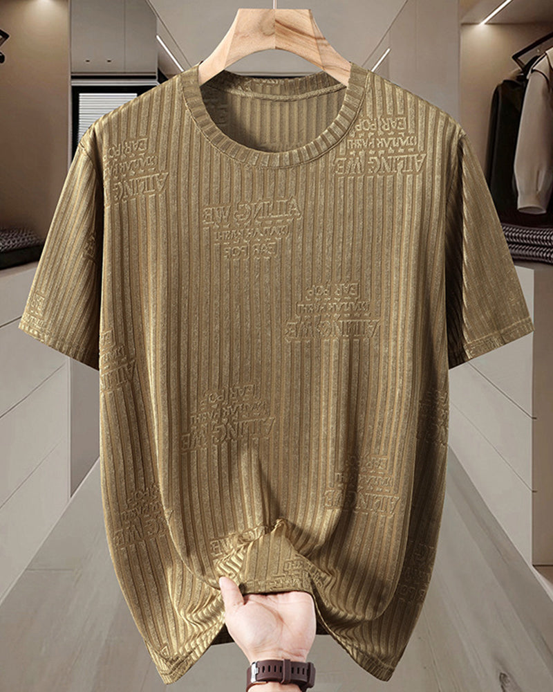 5XL-11XL Plus Extra Large Number Dark Pattern Letter Short Sleeve