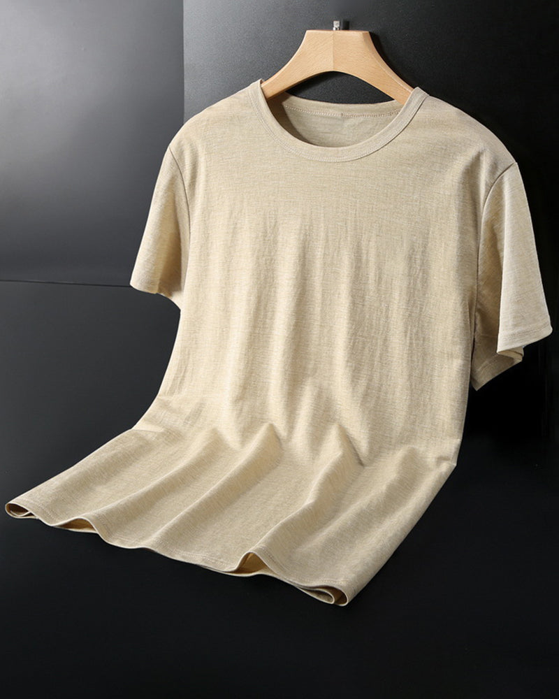 L-10XL Plus Fertilizer Increase Cotton And Linen T-shirt