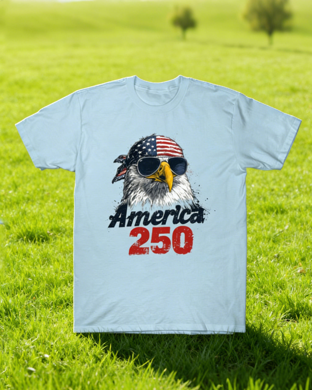 250 Anniversary Blue Printed T-Shirt