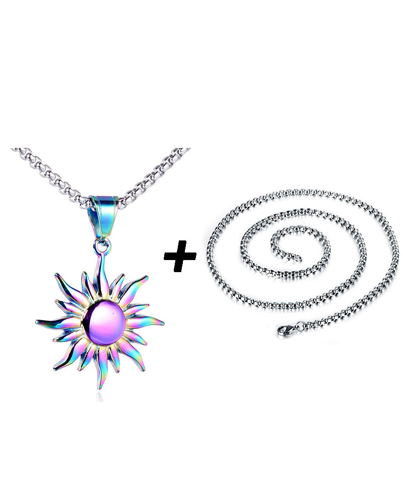 Men's Hip-Hop Sun Pendant Necklace