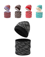 Fashion Letter Scarf Hat Two-piece Set
