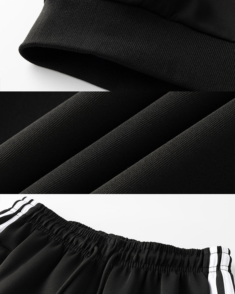 S-6XL Plus Size Casual Sports Suit Two-piece Set