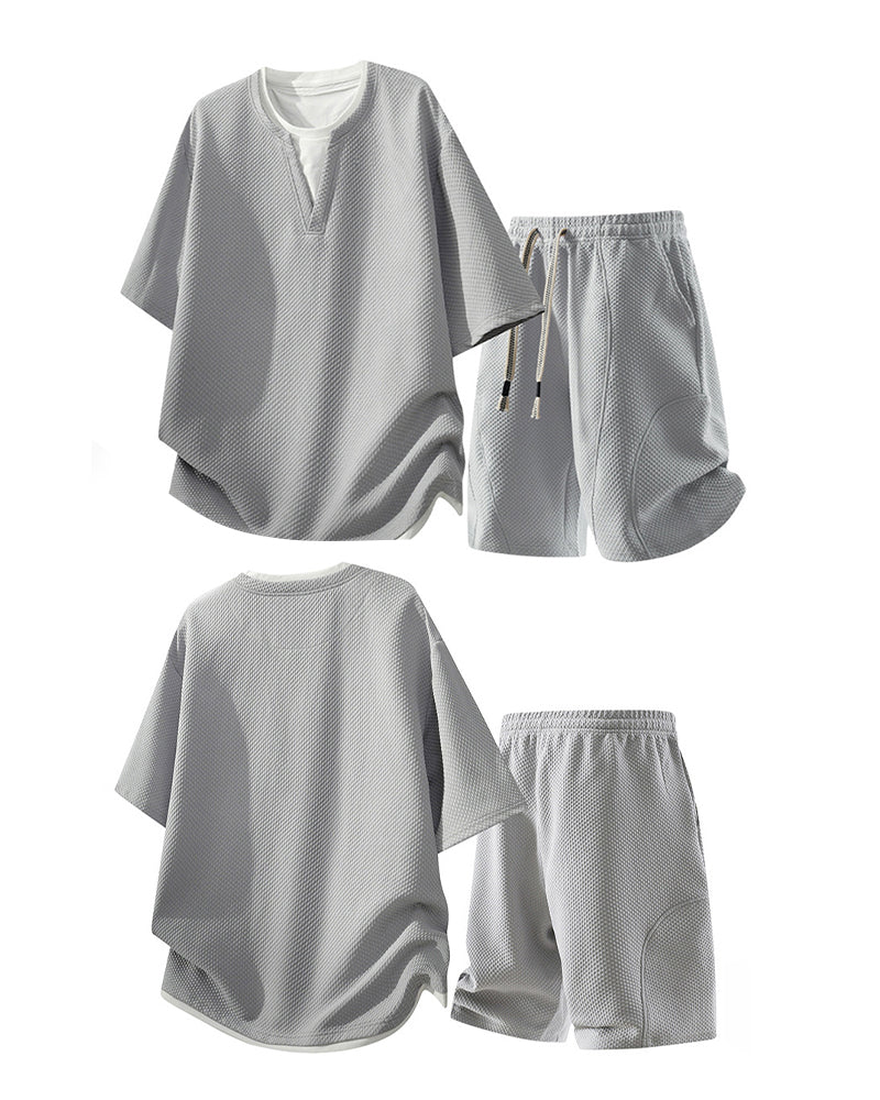 M-8XL Men's Plus Size Two-piece Sports Suit