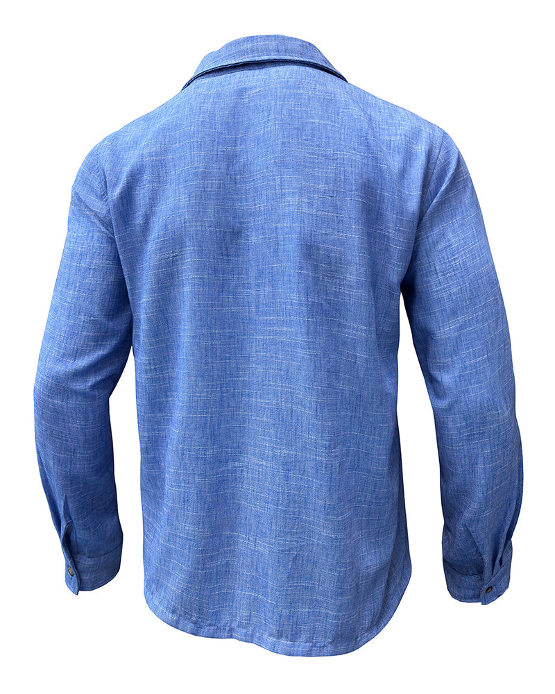 M-3XL Button Lapel Pullover Cotton Linen Shirt