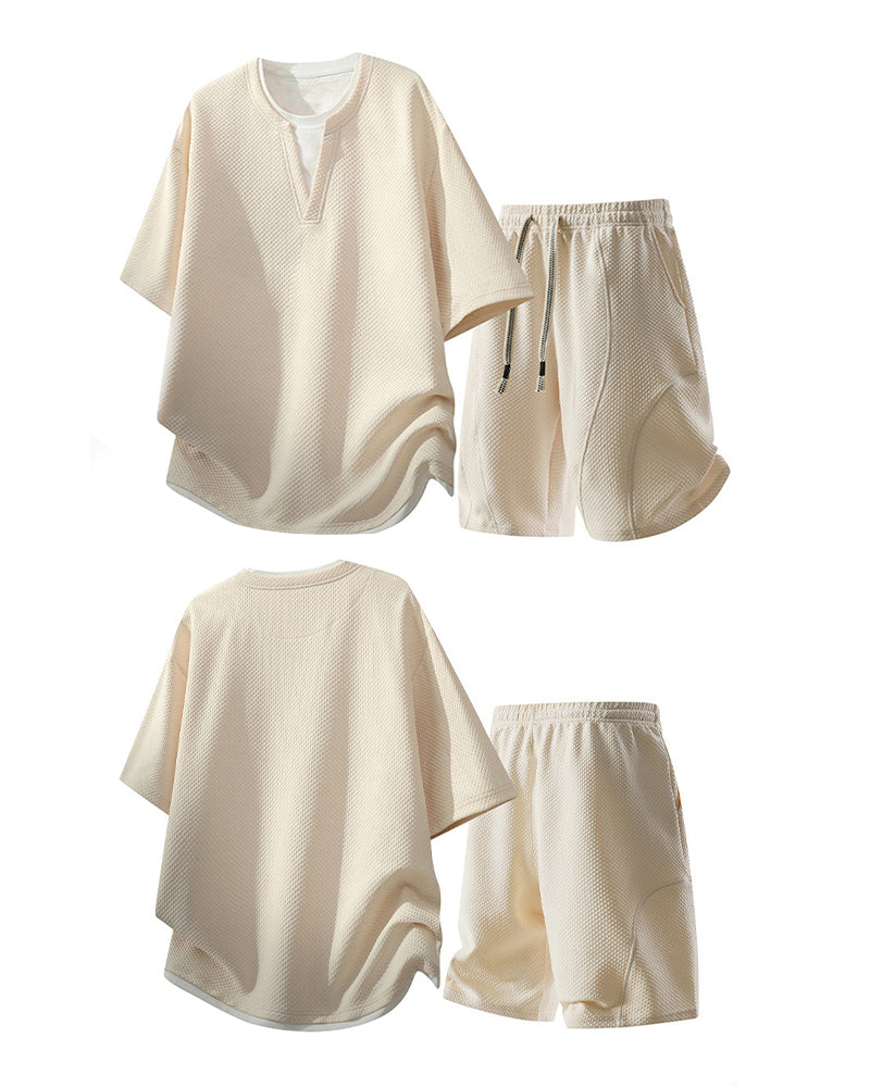 M-8XL Men's Plus Size Two-piece Sports Suit