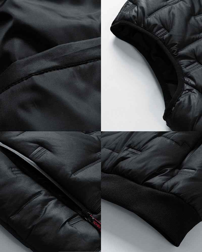 M-8XL Men's Plus Size Warm Cotton Hooded Sleeveless Jacket Vest