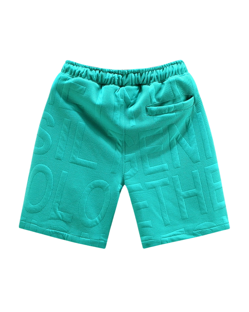 M-7XL American-style Embossed Chain-embellished Cropped Shorts